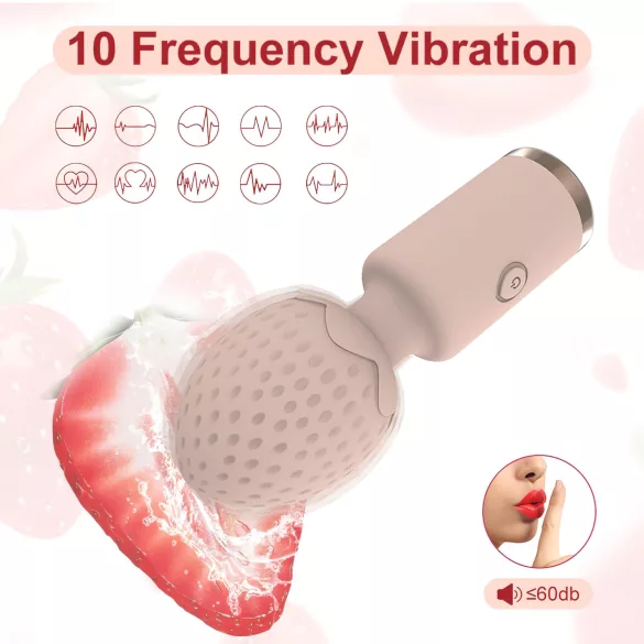 Sunfo Strawberry - mini veekindel vibreeriv massaažiseade - roosa