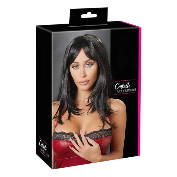 Cottelli - pikk must parukas