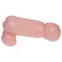 Cock Fighting - täispuhutav strap-on dildo - naturaalne