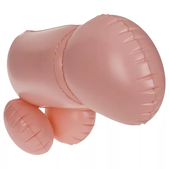 Cock Fighting - täispuhutav strap-on dildo - naturaalne