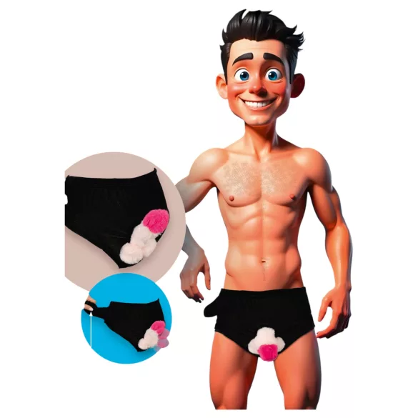 Pumbaga meespükste aluspesu (must)