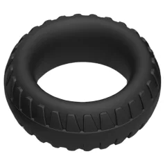   Pulselock Forge - rehvimustriga silikoonist peeniserõngas (must) - 30 mm