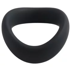   Pulselock Cocktura - keerutatud silikoonist peeniserõngas (must) - 45 mm
