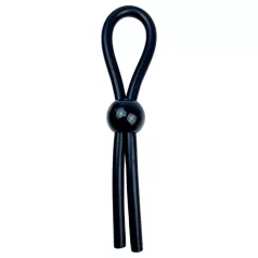   Pulselock Forge - reguleeritav silikoonist lasso-peeniserõngas (must)