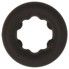   Pulselock Cocktura - täpiline silikoonist peeniserõngas (must) - 27 mm