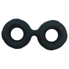   Pulselock Taur - topelt peenise- ja munandikottirõngas (must) - 25 mm
