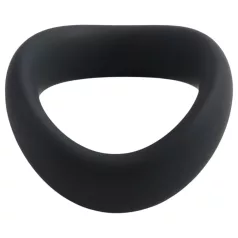   Pulselock Cocktura - keerutatud silikoonist peenisrõngas (must) - 47,5 mm