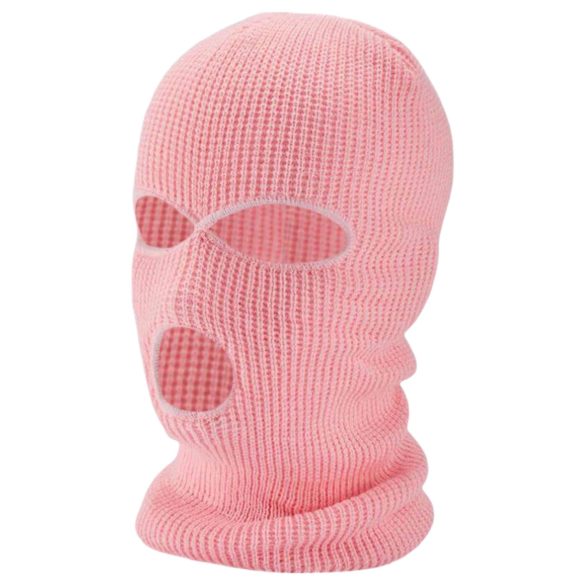 Balaclava - roosa neetud mask 3 avaga