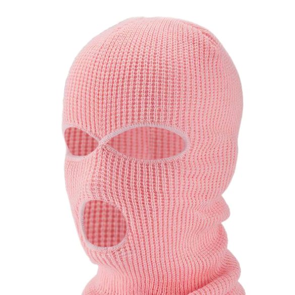 Balaclava - roosa neetud mask 3 avaga