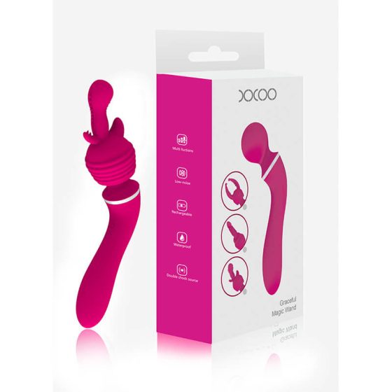Lonely - 2in1 rechargeable, interchangeable head massager and G-spot vibrator (pink)