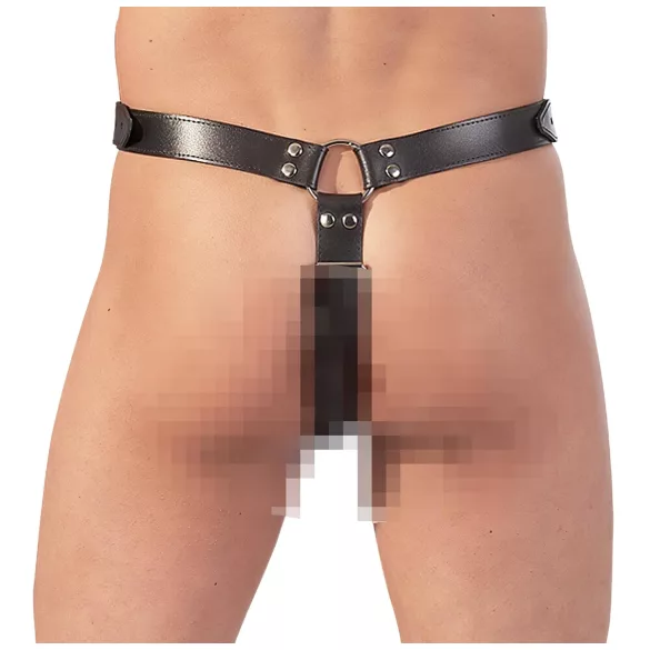 ZADO - nahast stringid dildoga ja 3 peeniserõngaga