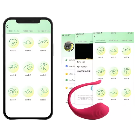 Funny Me - vibro-muna - nutikas, akuga - roosa