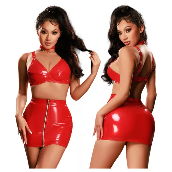 JSY 033 - babydoll komplekt - punane (L-XL)