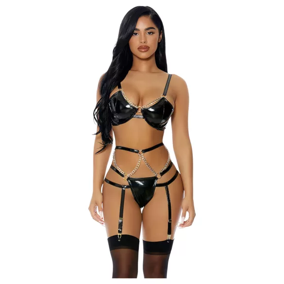 JSY 050 - erootiline aluspesukomplekt (must)