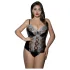 JSY 062 - must pitsiline pesukomplekt paeltega (XL-2XL)