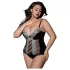 JSY 062 - must pitsiline pesukomplekt paeltega (XL-2XL)