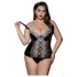 JSY 062 - must pitsiline pesukomplekt paeltega (XL-2XL)