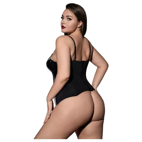 JSY 062 - must pitsiline pesukomplekt paeltega (XL-2XL)