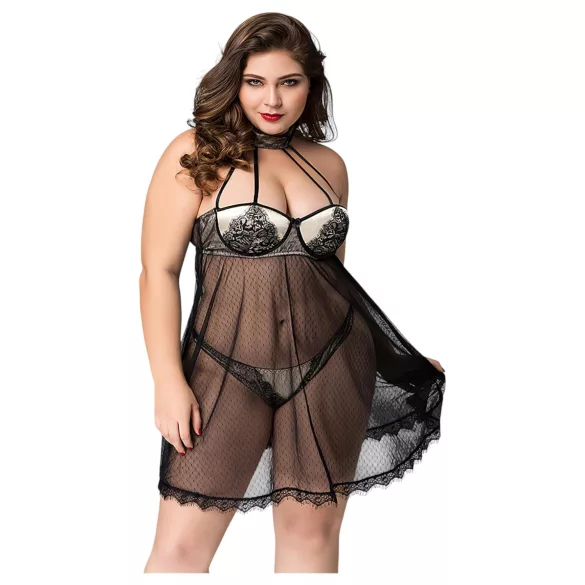 JSY 066 - must babydoll-komplekt (XL-2XL)