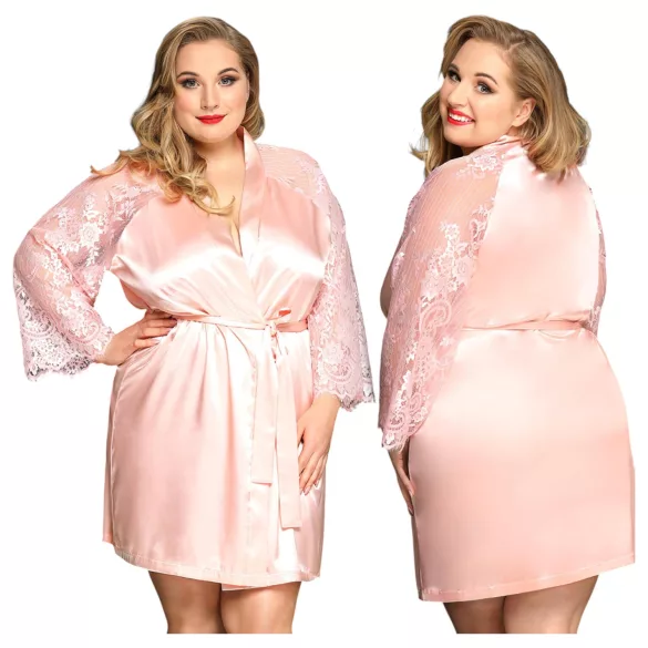 JSY 067 - roosa babydoll-komplekt (XL-2XL)