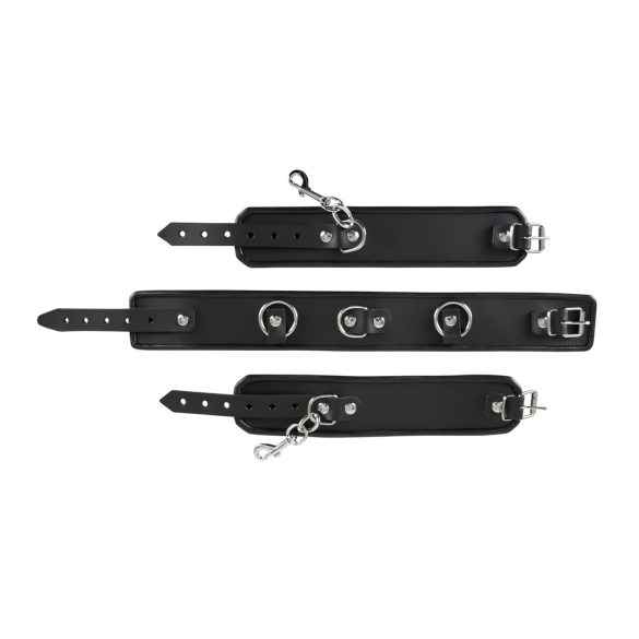 ZADO - nahast kaelarihm käerauaga - must