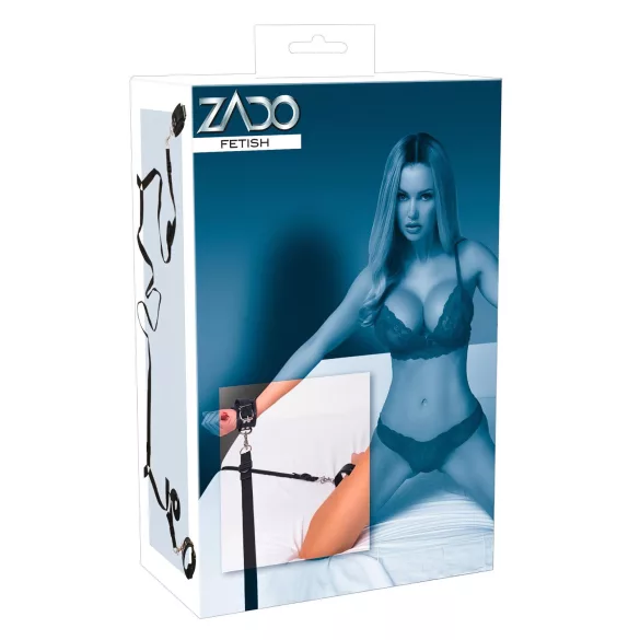 ZADO - voodi kinnituste komplekt - nahk - must
