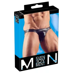 Svenjoyment - meeste läikiv jockstrap - must - XL