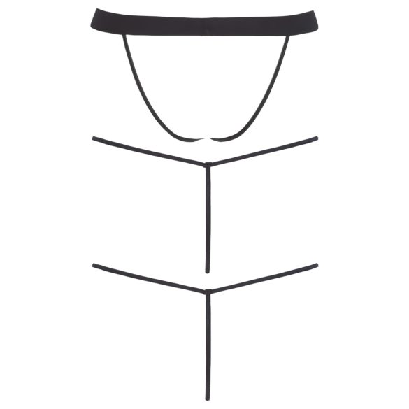 Svenjoyment - meeste stringide komplekt - must - 3-osaline - S-L