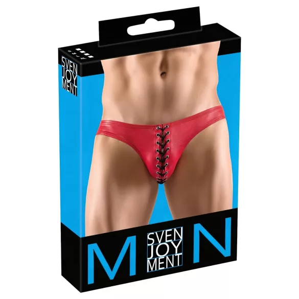 Svenjoyment - meeste stringid paeltega - must/punane