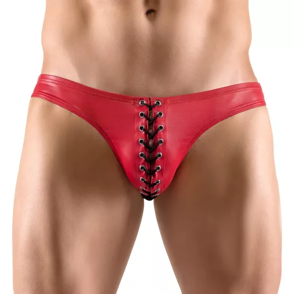 Svenjoyment - meeste stringid paeltega - must/punane