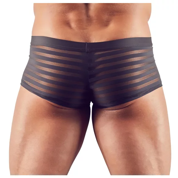 Svenjoyment - Läbipaistev triibuline bokser (must) - XL