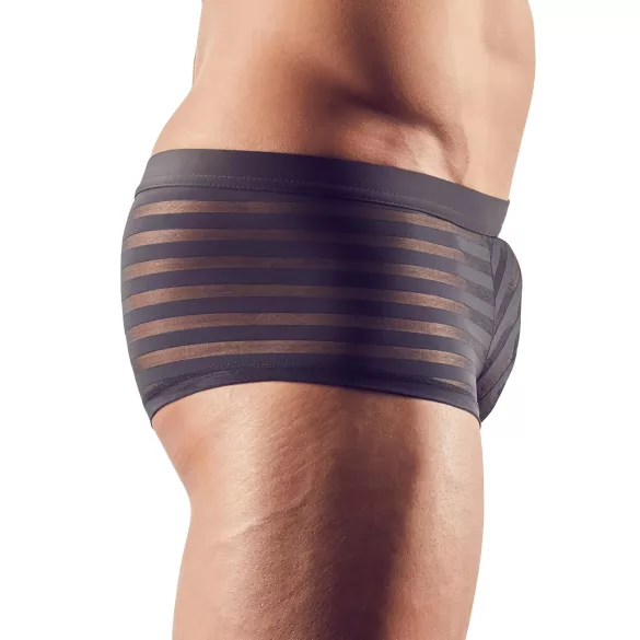 Svenjoyment - Läbipaistev triibuline bokser (must) - XXL