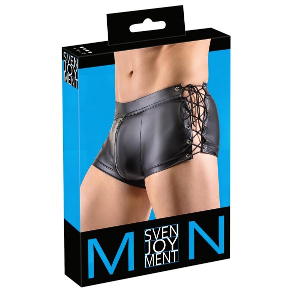 Svenjoyment - külgedelt pitsitusega matid bokserid (must)