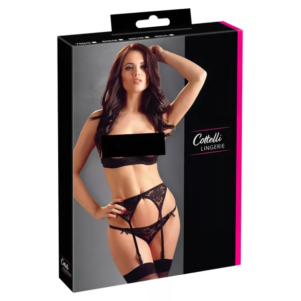 Cottelli - erootikakomplekt - 3-osaline - must - 80B/M