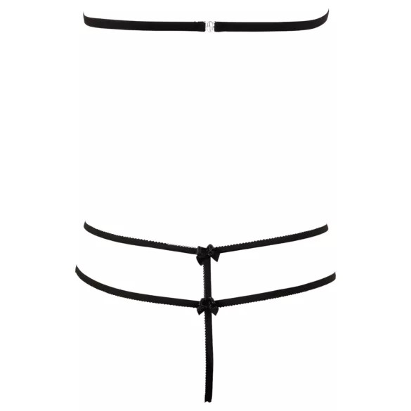 Cottelli - avatud pitsist pesukomplekt - must