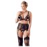 Cottelli Plus - Pitsiline pesukomplekt (must) - XXL