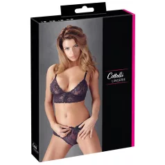  Cottelli - pitsist rinnahoidja komplekt - lillemustriga - lilla