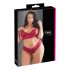 Cottelli Plus Size - pehme pitsist rinnahoidja komplekt (punane)