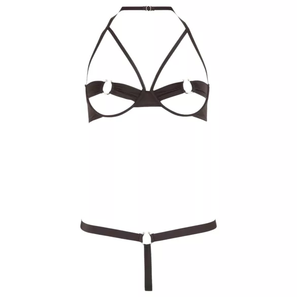 Cottelli - metallrõngastega rinnahoidja komplekt - must - 80B/M