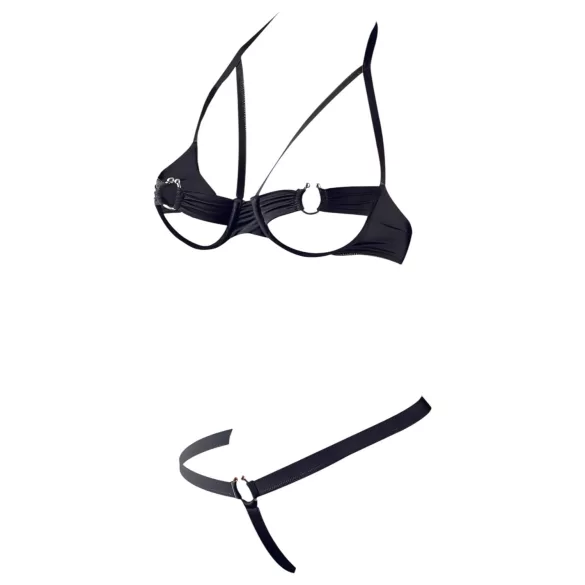 Cottelli - metallrõngastega rinnahoidja komplekt - must - 85B/L