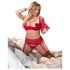 Cottelli Plus Size - mitmekülgne pesukomplekt (punane)