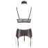 Cottelli Bondage - pitsiline särav pesu komplekt (4-osaline) - XL