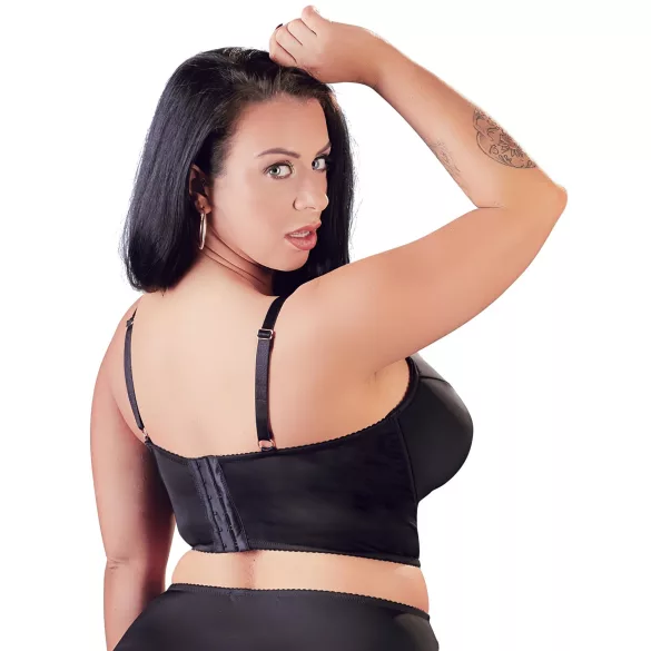 Cottelli Plus Size - rihma-pitsiga rinnahoidja (must) - 85E