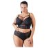 Cottelli Plus Size - rihma-pitsiga rinnahoidja (must) - 95F