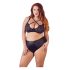 / Cottelli Plus Size - ristrihmaga rinnahoidja ja aluspüksid (must)