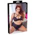 / Cottelli Plus Size - ristrihmaga rinnahoidja ja aluspüksid (must) - 85E/L