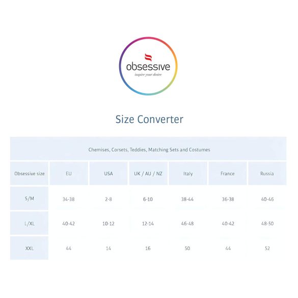 Obsessive - pesukomplekt rhinestones'ga - must - L/XL