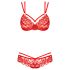 Obsessive 860-SET-3 - Roosiline pitsrinnahoidja komplekt (punane) - L/XL