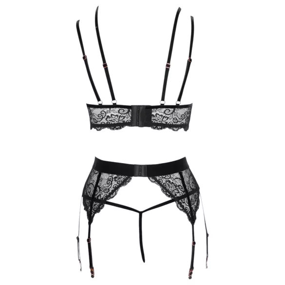 Abierta Fina - pitsist pesukomplekt trio - must - L