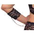 Cottelli Bondage Plus Size - pitsist rinnahoidja komplekt (must)